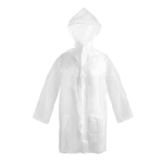 Transparante regenjas voor kinderen met hoes en capuchon kleur doorschijnend