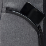 Antidiefstal rugzak van nylon voor laptop met achtervak 15,6 inch kleur donkergrijs