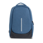 Antidiefstal rugzak van nylon voor laptop met achtervak 15,6 inch kleur marineblauw