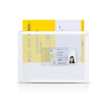 Transparante plastic map met ritssluiting voor documenten A5 kleur doorzichtig