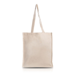 bio katoenen tas met lange hengsels en kruisje 220 g/m2 kleur beige