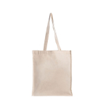 bio katoenen tas met lange hengsels en kruisje 220 g/m2 kleur beige