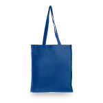 bio katoenen tas met lange hengsels en kruisje 220 g/m2 kleur marineblauw