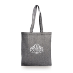 Tas van gerecycled katoen met gemêleerde afwerking 280 g/m² kleur zwart