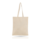 Gepersonaliseerde tas van gerecycleerd katoen 140 g/m2 Reciclo Colors kleur beige