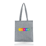 Gepersonaliseerde tas van gerecycleerd katoen 140 g/m2 Reciclo Colors kleur donkergrijs
