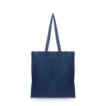Tas van gerecycled katoen met lange handvatten 140 g/m2 Upcycling kleur marineblauw