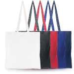 Tas van gerecycled katoen met lange handvatten 140 g/m2 Upcycling