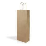 Speciale kraftpapieren tas voor wijn met handvatten 120 g/m2 kleur naturel