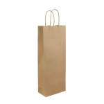 Speciale kraftpapieren tas voor wijn met handvatten 120 g/m2 kleur naturel