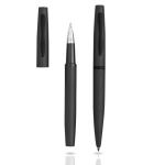 Set van balpen en roller met bijpassende geschenkdoos, blauwe inkt kleur zwart