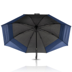 Automatische pongee paraplu met gekleurde binnenkant Ø132 kleur marineblauw
