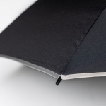 Elegante pongee paraplu 190T met gekleurde details Ø122 kleur lichtgrijs