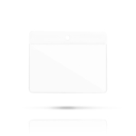 PVC badgehouder, ideaal voor het dragen van een badge 9x5,5 cm kleur wit