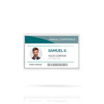 Transparante plastic badgehouder met achterclip 9x5,5 cm kleur doorzichtig