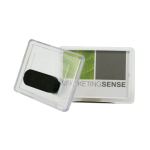 Acryl badgehouder met magneet en papieren binnenkant 4,9x3,5 cm kleur doorzichtig