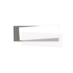 Naamplaatje in matzilver met magnetische sluiting 6,4x2,2cm