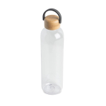 Tritan-fles met bamboedop en draaghandvat, 1L kleur zwart