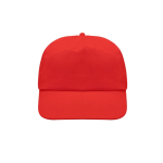 Pet van katoen en polyester met klittenbandsluiting, 125 g/m² kleur rood