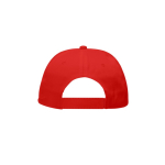 Pet van katoen en polyester met klittenbandsluiting, 125 g/m² kleur rood