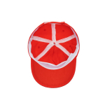 Pet van katoen en polyester met klittenbandsluiting, 125 g/m² kleur rood