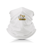 Nekwarmer van polyester en elastaan voor mond- en neusbescherming kleur wit