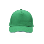 Katoenen pet met kleurdetail op de klep 255 g/m² kleur groen