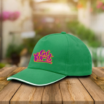 Katoenen pet met kleurdetail op de klep 255 g/m² kleur groen