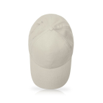 Keperstof katoenen pet met metalen verstelbare sluiting 160 g/m² kleur beige
