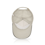 Keperstof katoenen pet met metalen verstelbare sluiting 160 g/m² kleur beige