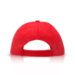 Pet voor kinderen van katoen met kleurdetail op de klep 255 g/m² kleur rood
