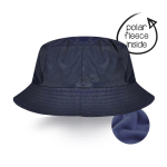 Omkeerbare nylon vissershoed met fleecevoering kleur marineblauw