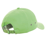 Baseballpet van katoenen keperstof met metalen oogjes 250 g/m² kleur lichtgroen