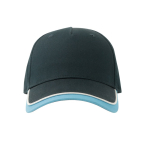 Pet voor kinderen van biokatoen in baseballstijl, 260 g/m² kleur marineblauw