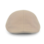 Ruiterbarett van geborsteld katoen met klittenbandsluiting 235 g/m² kleur khaki