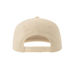 Vintage pet van gerecycled katoen met platte klep 260 g/m² kleur khaki