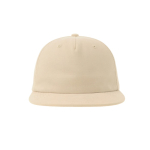 Vintage pet van gerecycled katoen met platte klep 260 g/m² kleur khaki