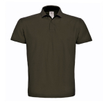 Piqué katoenen polo voor heren met 2 knopen 180 g/m² B&C kleur bruin