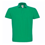 Piqué katoenen polo voor heren met 2 knopen 180 g/m² B&C kleur groen