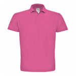 Piqué katoenen polo voor heren met 2 knopen 180 g/m² B&C kleur roze