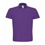 Piqué katoenen polo voor heren met 2 knopen 180 g/m² B&C kleur paars