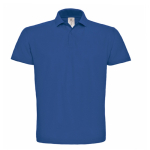Piqué katoenen polo voor heren met 2 knopen 180 g/m² B&C kleur koningsblauw