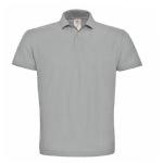 Piqué katoenen polo voor heren met 2 knopen 180 g/m² B&C kleur lichtgrijs