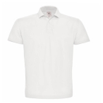 Poloshirt van katoen voor heren met korte mouwen 180 g/m² B&C kleur wit