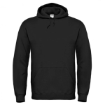 Herenhoodie van katoen en polyester met capuchon 280 g/m² B&C kleur zwart
