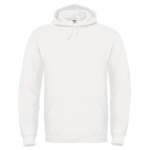 Herenhoodie van katoen en polyester met capuchon 280 g/m² B&C kleur wit