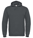 Herenhoodie van katoen en polyester met capuchon 280 g/m² B&C kleur antraciet