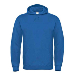 Herenhoodie van katoen en polyester met capuchon 280 g/m² B&C kleur koningsblauw