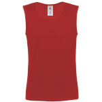 Mouwloos shirt van katoen voor heren 145 g/m² B&C kleur rood