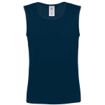 Mouwloos shirt van katoen voor heren 145 g/m² B&C kleur marineblauw